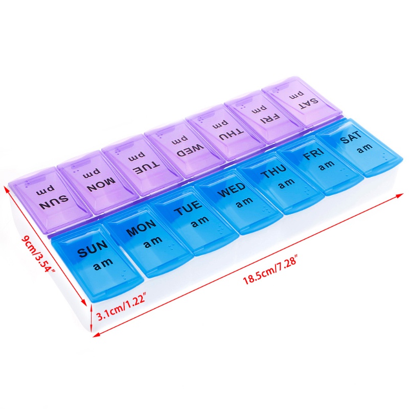 Hộp Đựng Thuốc 7 Ngày Có Nắp Đậy Tiện Dụng