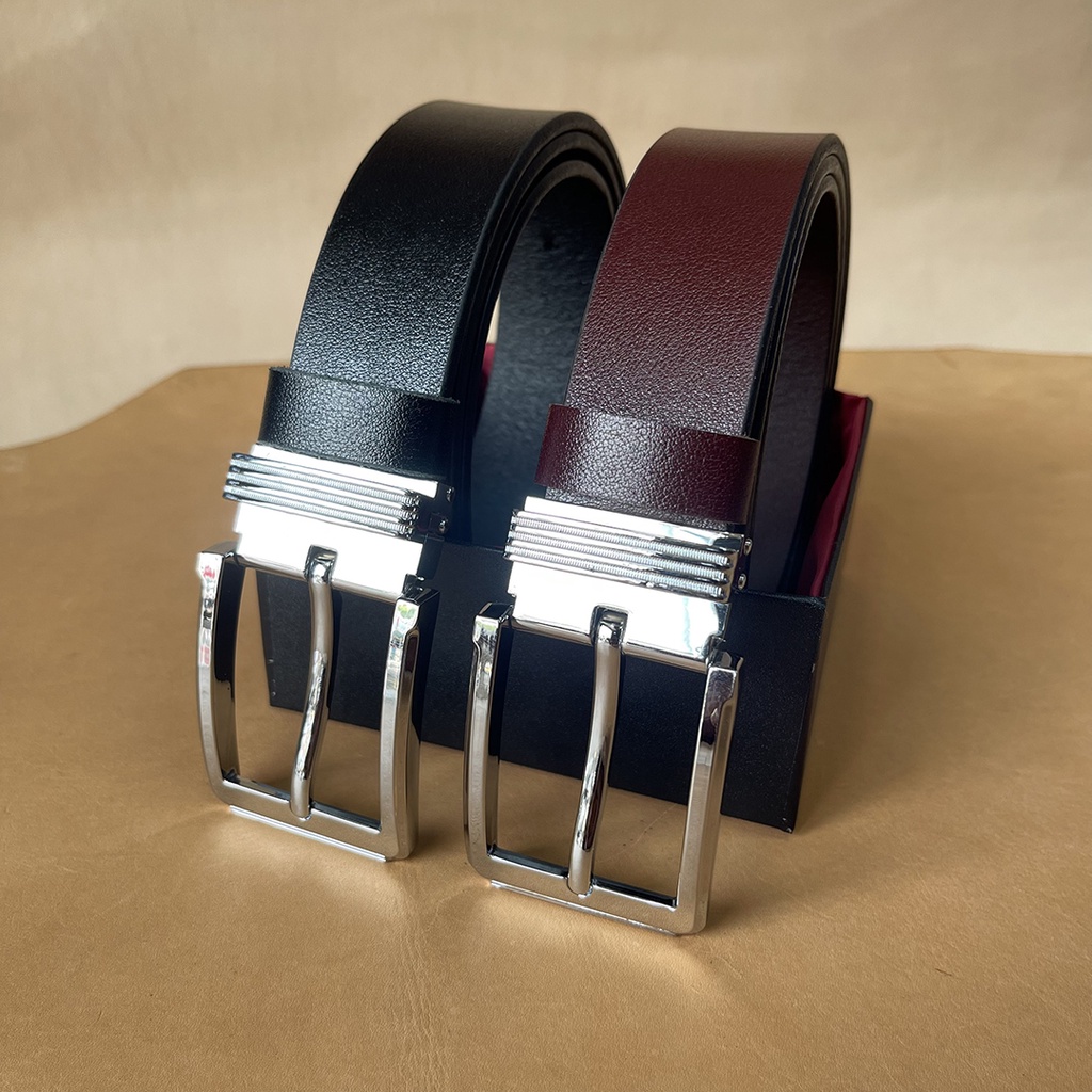 Thắt Lưng Nam Khóa Kim Kẹp Da Bò Nguyên Tắm Cao Cấp TM843 Bản Rộng 3.7cm Hai Màu Đen Và Nâu Bảo Hành Da 24 Tháng