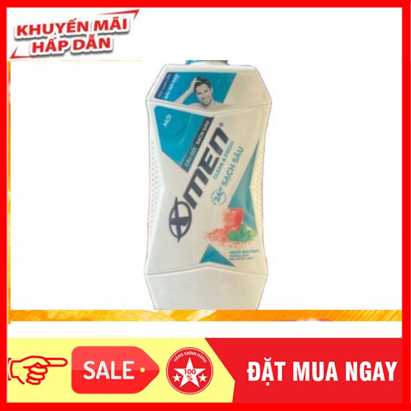 Dầu gội Xmen Clean & Fresh 24h Sạch Sâu 630gr Muối khoáng Himalaya