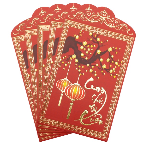 Bộ 5 Bao Lì Xì Size Trung - Đức Quyền - Mẫu 5