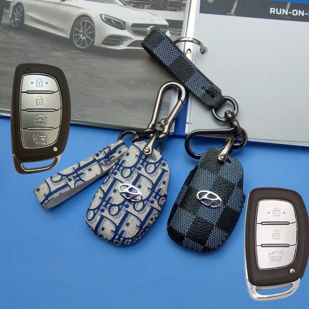 Bao da chìa khóa Hyundai Tucson,Hyundai i10,,Creta,Hyundai Elentra Sonata (HB Móc D)