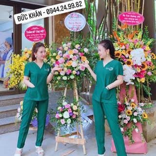 Đồng phục spa cao cấp mặc 07( chất đẹp co giãn hai chiều)
