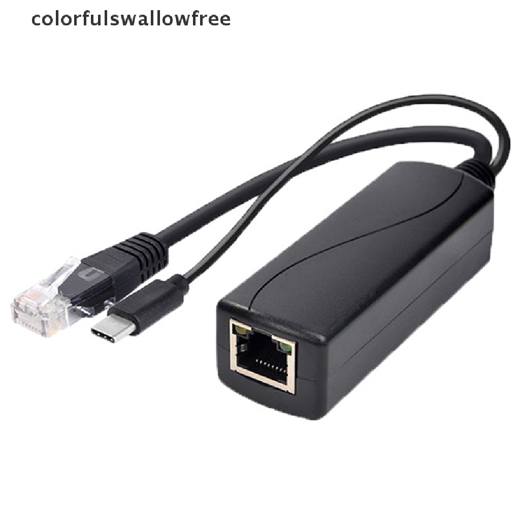 Đầu chia cổng TYPE-c poe USB 48v sang 5v cấp nguồn qua ethernet 802.3af cho mâm xôi ABC