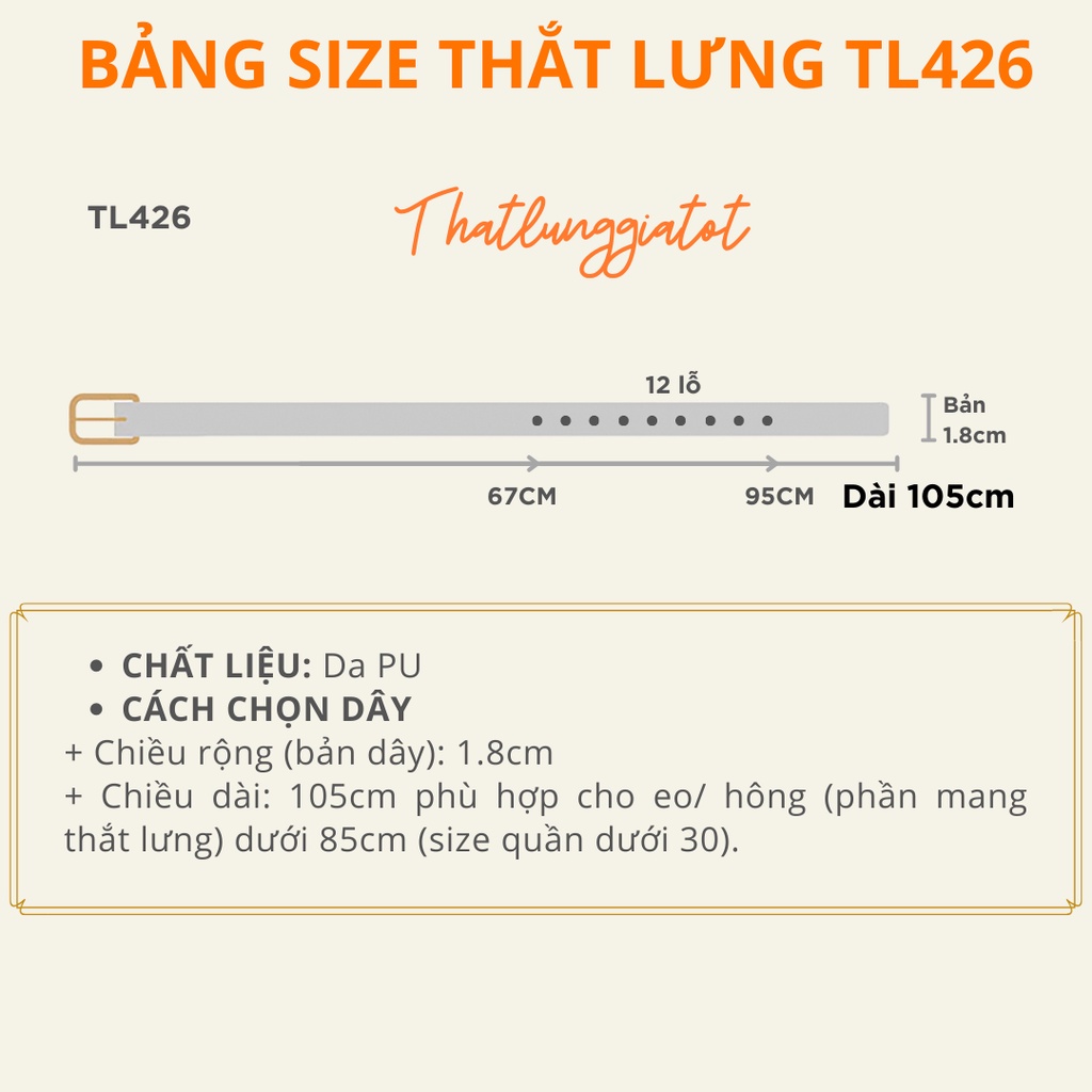 Thắt lưng váy mặt vuông bạc cá tính dạng bấm, bản nhỏ 1.8cm (hỗ trợ bấm lỗ dây nịt) TL426 - Thắt Lưng Giá Tốt