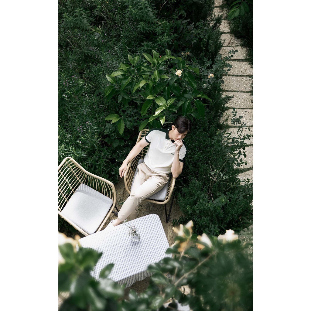 Áo Polo Americus Gosani Nam Có Cổ Viền Vai Màu Nâu, Kem, Xanh Da Trời