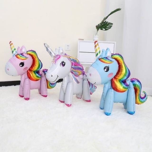 ( NGỰA PONY ) BÓNG NHÔM PONY TRANG TRÍ SINH NHẬT CHO BÉ