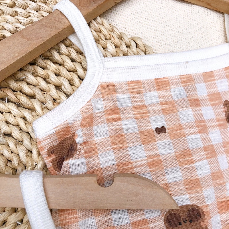 Body 2 dây  vintage chất liệu xuất hàn cho bé gái