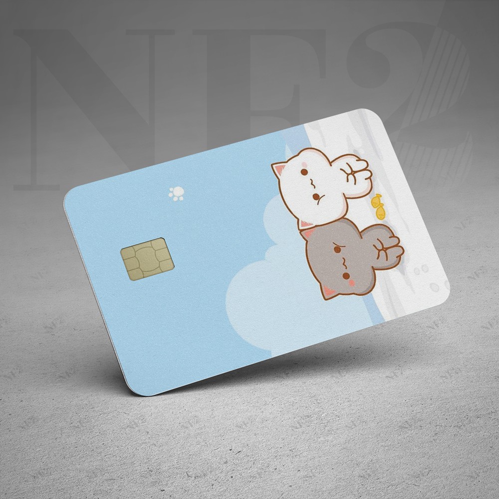 CUTE CAT - Decal Sticker Thẻ ATM (Thẻ Chung Cư, Thẻ Xe, Credit, Debit Cards) Miếng Dán Trang Trí NF2 Cards