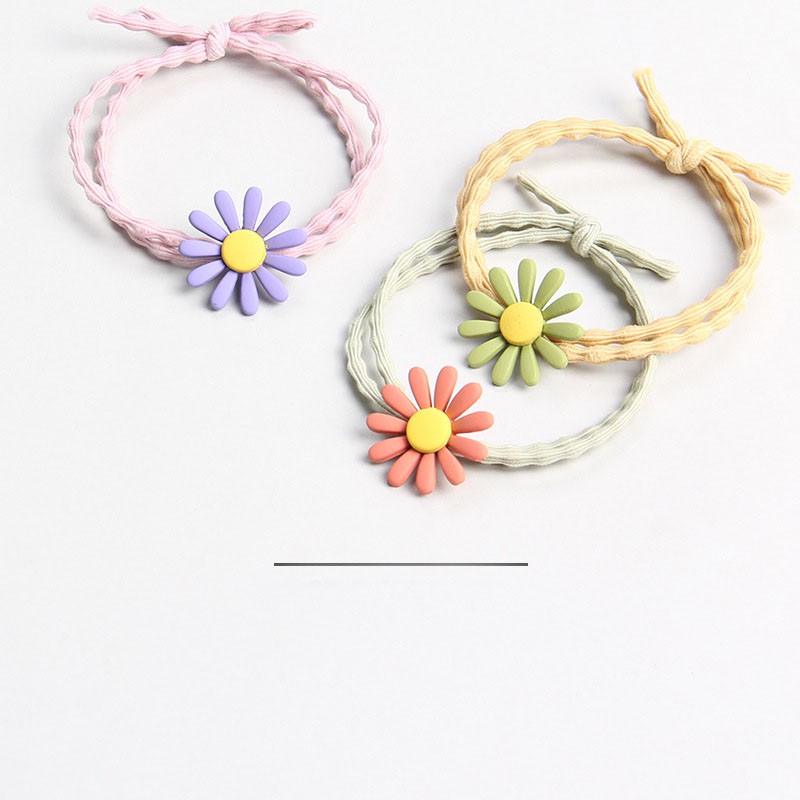 Dây Thun Chun Buộc Tóc Họa Tiết Hoa Cúc Xinh Xắn