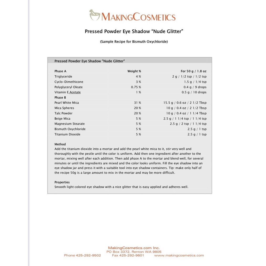 Hoạt Chất Làm Đầy_Bismuth Oxychloride_nguyên liệu làm mỹ phẩm