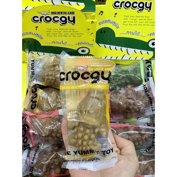🇹🇭 Xương Gặm Sạch Răng Cho Chó Crocgy Hình Cá Sấu