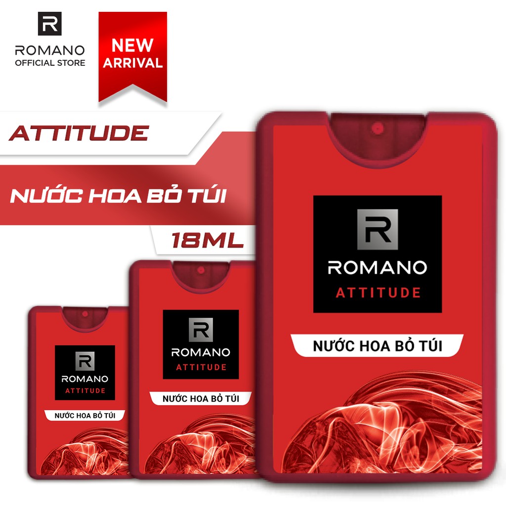 [Mã ROMATET25 giảm 25K đơn 199K] Combo 3 Nước hoa bỏ túi Romano Attitude nồng ấm quyến rũ 18ml/chai | BigBuy360 - bigbuy360.vn