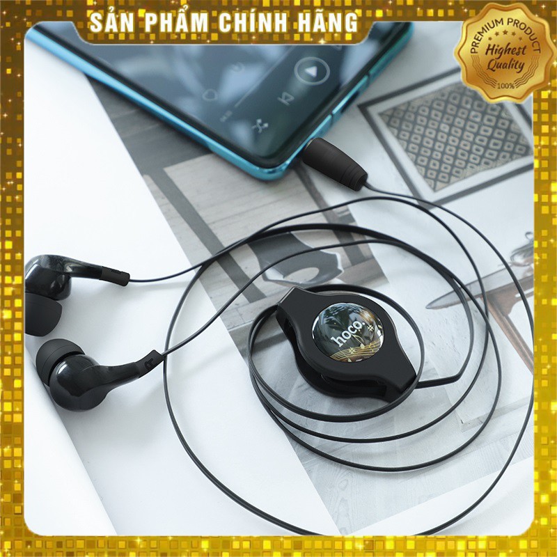 Tai nghe nhét tai dây rút tiện lợi, siêu bass cực mạnh, chuyên nghe nhạc, chơi game Hoco M68  - HÀNG chính Hãng BH6T