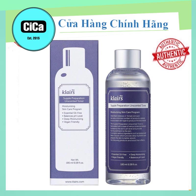 [Chính Hãng] TONER KLAIR KHÔNG MÙI  -Nước Hoa Hồng Klairs Supple Preparation Unscented Toner 180ML