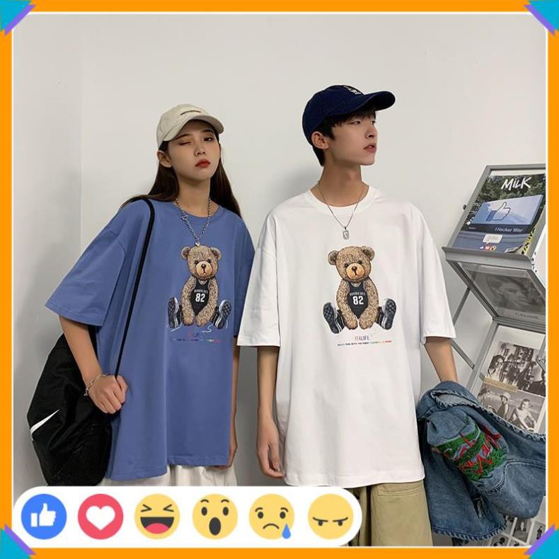 🎁SALE 50%🎁 Áo Thun Thời Trang Unisex , Áo Thun Nam Nữ Hình Gấu 82 Đáng Yêu | BigBuy360 - bigbuy360.vn