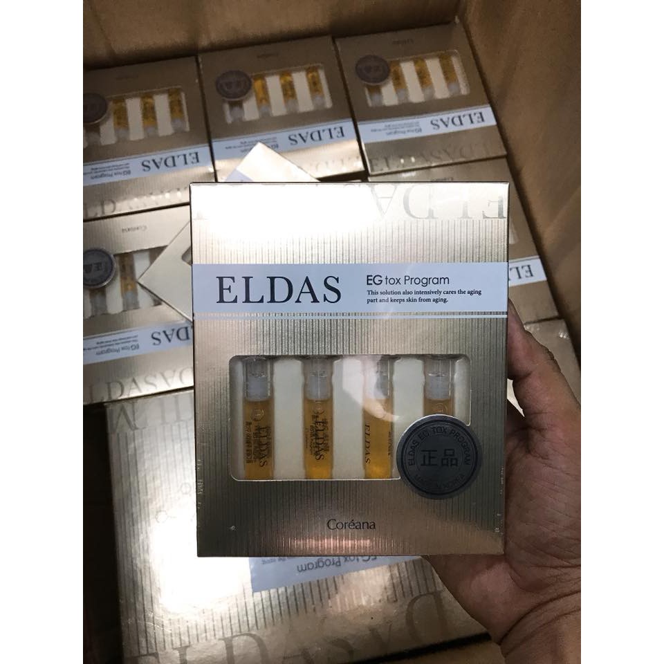 (Hộp 4 ống) Serum Tinh Chất Tế Bào Gốc Chống Lão Hóa Trẻ Hóa Làn Da Eldas EG Tox Program