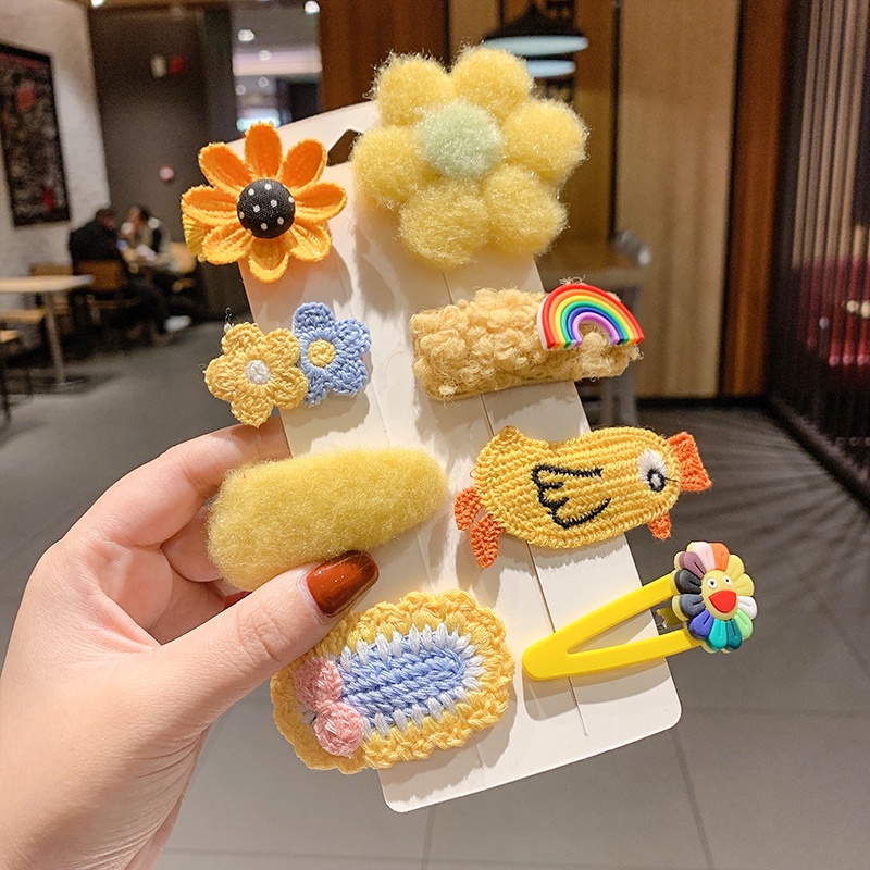 Bộ kẹp tóc mái đáng yêu phong cách 2021 cho bé gái