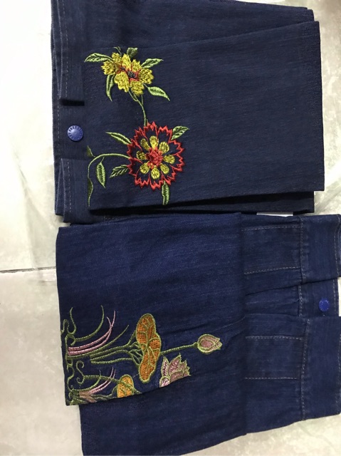 Váy chống nắng jean thêu