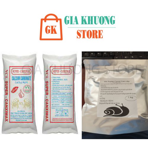 [ Hàng Chính Hãng] Vôi Super Canxi Xử Lý Nước Nuôi Ốc Bươu Đen (1kg)