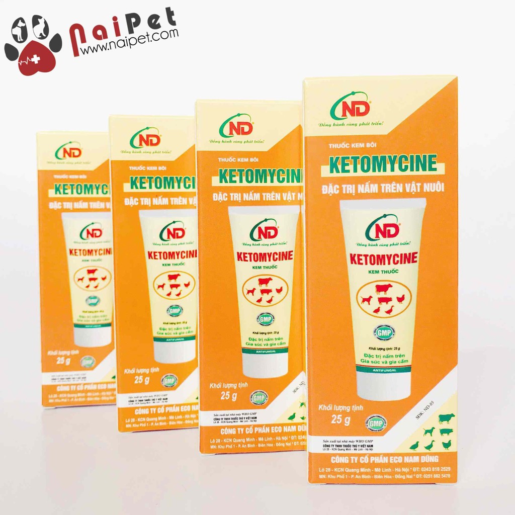 Kem Bôi Nấm Cho Gia Súc Và Gia Cầm Ketomycine ND 25g