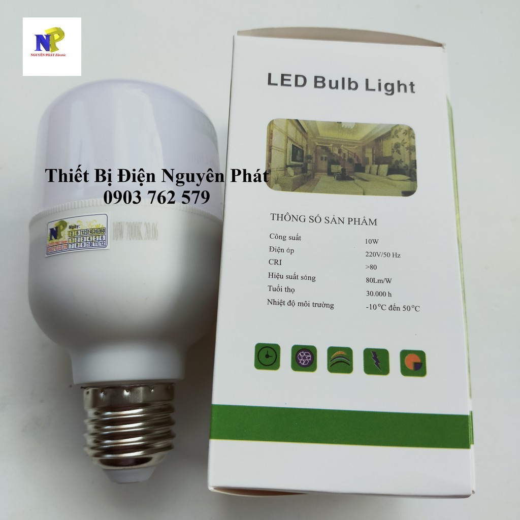 Bóng Đèn Led 10w E27 Kín Nước (Ánh Sáng Trắng/Vàng) - Tiết Kiệm Năng Lượng