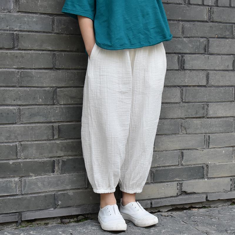 Babycat Hàng Có Sẵn Quần Harem Cotton Màu Trơn Phong Cách Mới Dành Cho Bé Trai Bé Gái