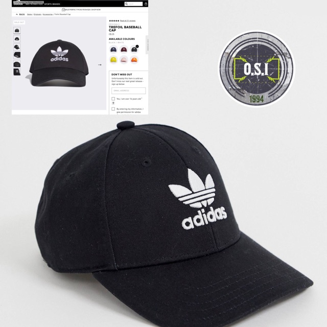 [Hình thật full tag code] mũ nón adidas Baseball đen logo trắng