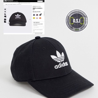 [Hình thật full tag code] mũ nón adidas Baseball đen logo trắng