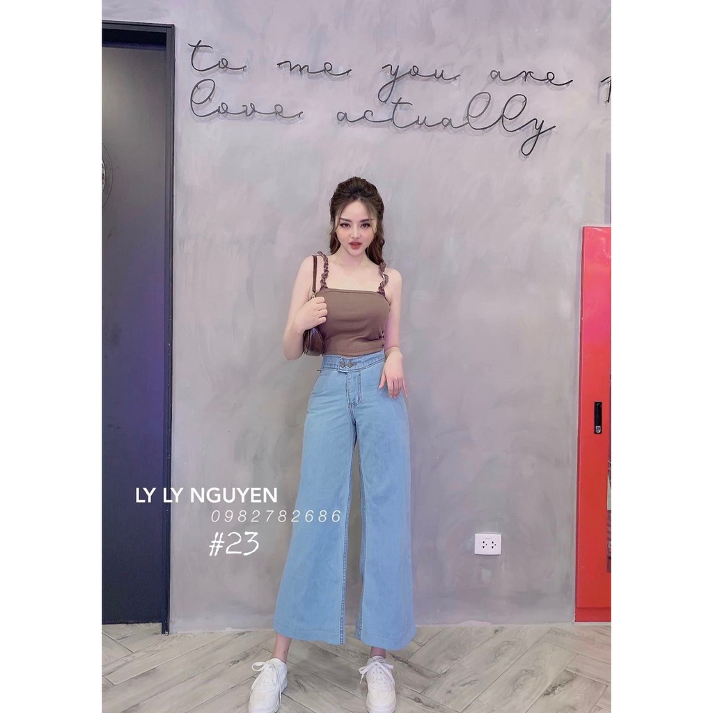 [Freeship] QUẦN BAGGY JEAN NỮ CÁ TÍNH ỐNG LOE THỜI TRANG NOBLE TN204