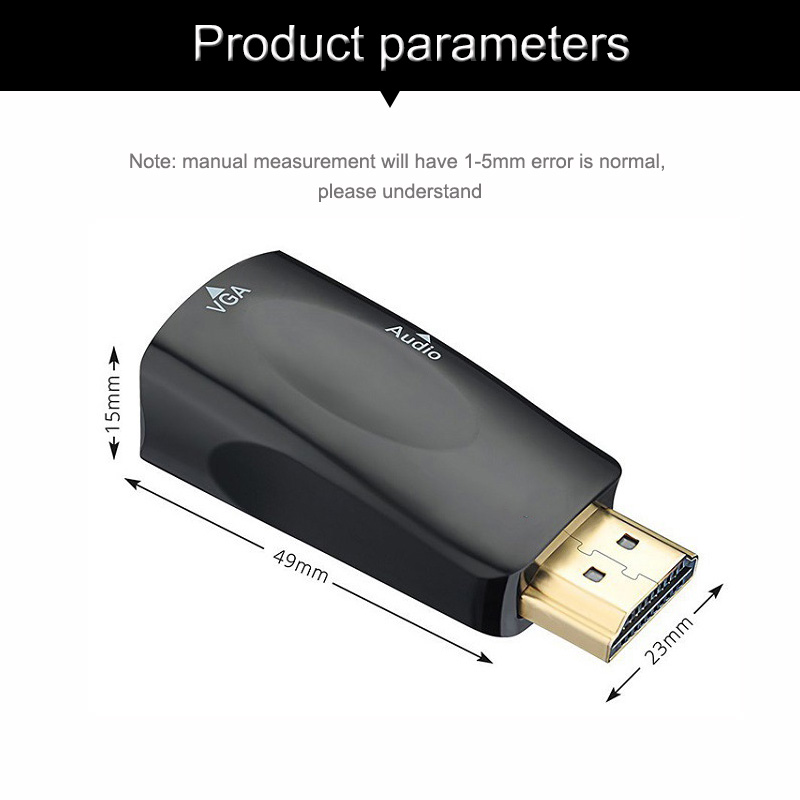 Bộ Chuyển Đổi Hdmi Sang Vga Vda Với Âm Thanh Hdim Cho Máy Tính / Notebook / Màn Hình Tv Hd / Màn Hình Máy Chiếu / Màn Hình Hd | BigBuy360 - bigbuy360.vn