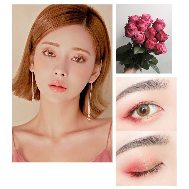 Bảng phấn mắt nhũ 18 ô lấp lánh phấn mắt trang điểm bảng màu hồng cam makeup siêu xinh ZENTOP