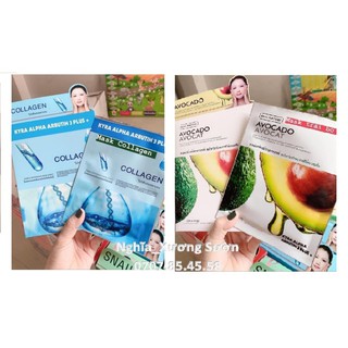 (Hàng xịn, có hóa đơn) Mặt nạ Alpha Arbutin 3 Plus+ thái lan chính hãng avocado bơ, collagen