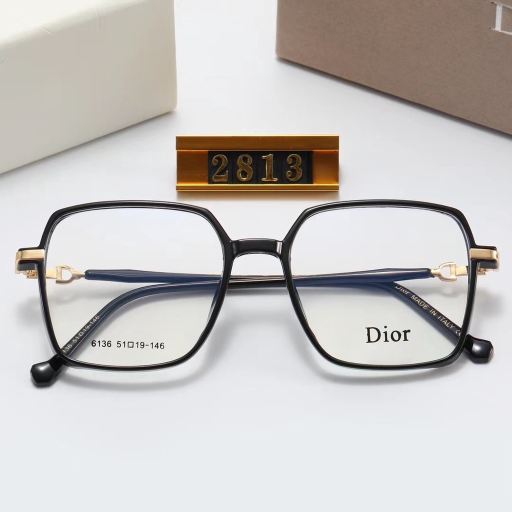 DIOR Mắt Kính Gọng Tròn Trong Suốt Chống Ánh Sáng Xanh Thời Trang Unisex 2022