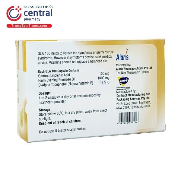 Tinh dầu hoa anh thảo GLA 100mg - Cân bằng nội nội tiết tố nữ, hàng chính hãng của Úc
