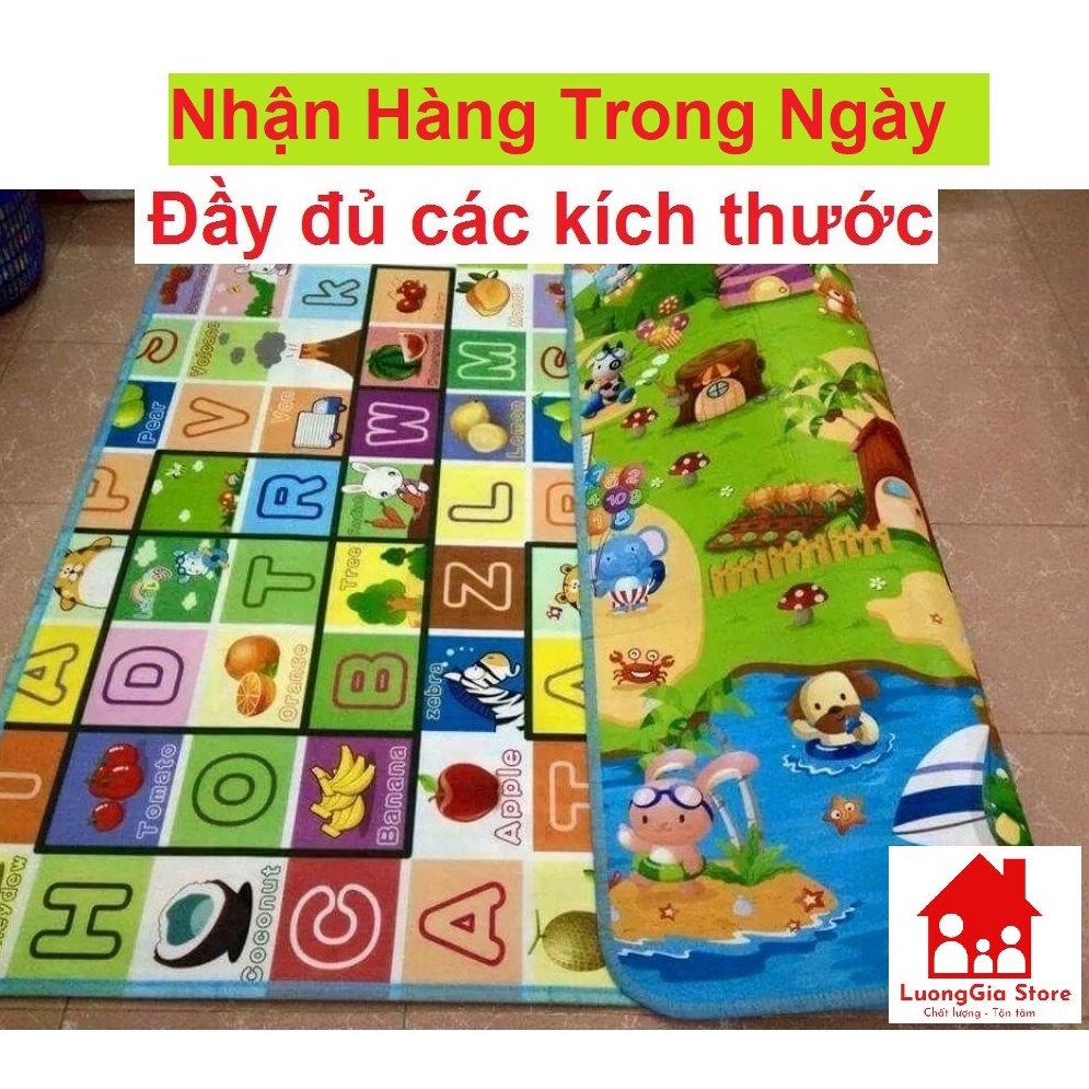 Thảm Trải Sàn Cho Bé Chất Liệu Xốp Maboshi Chống Thấm Nhiều Size Hai Mặt Tập Đi Chống Trượt Dày Dặn