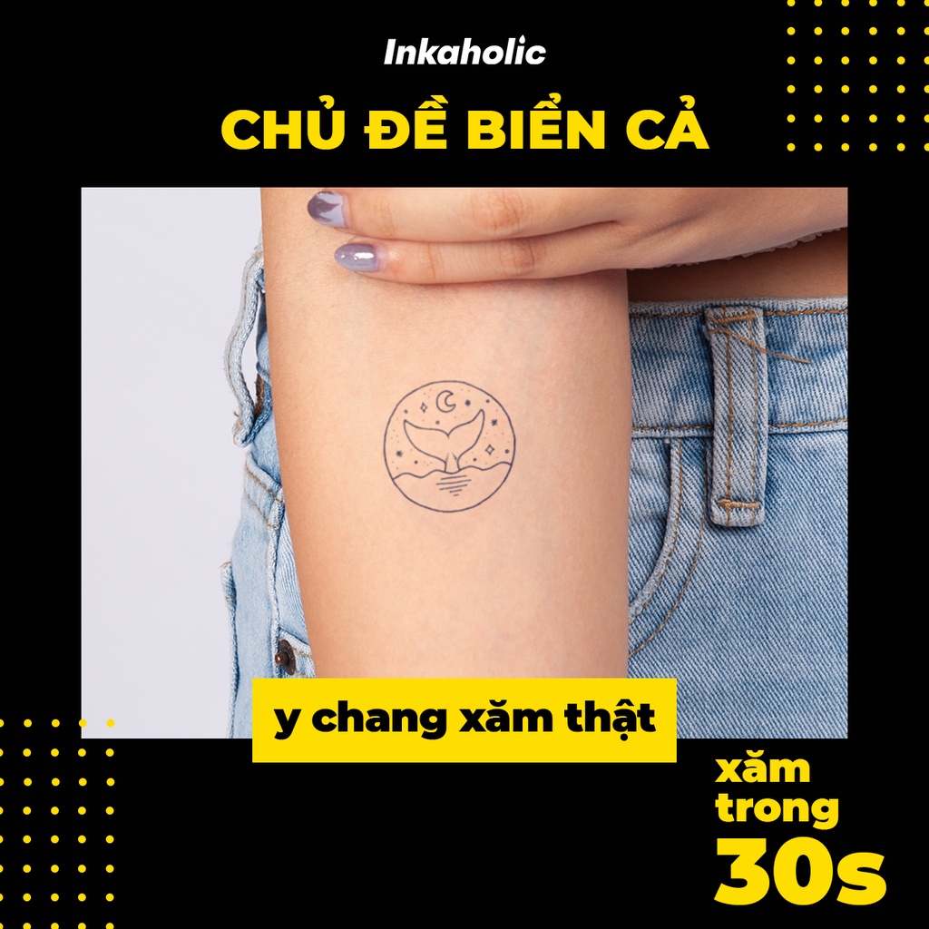 💛 [Chủ đề Biển Cả] 🌊Hình xăm dán tạm thời Inkaholic Y HỆT xăm thật trong 15 ngày, 100% tự nhiên và chống nước