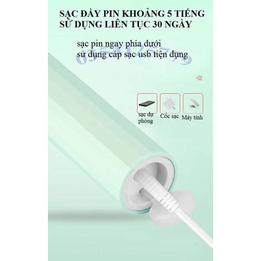 Bàn chải điện tự động đánh răng 5 chế độ, hàng nội địa Trung cao cấp, chăm sóc răng hiệu quả