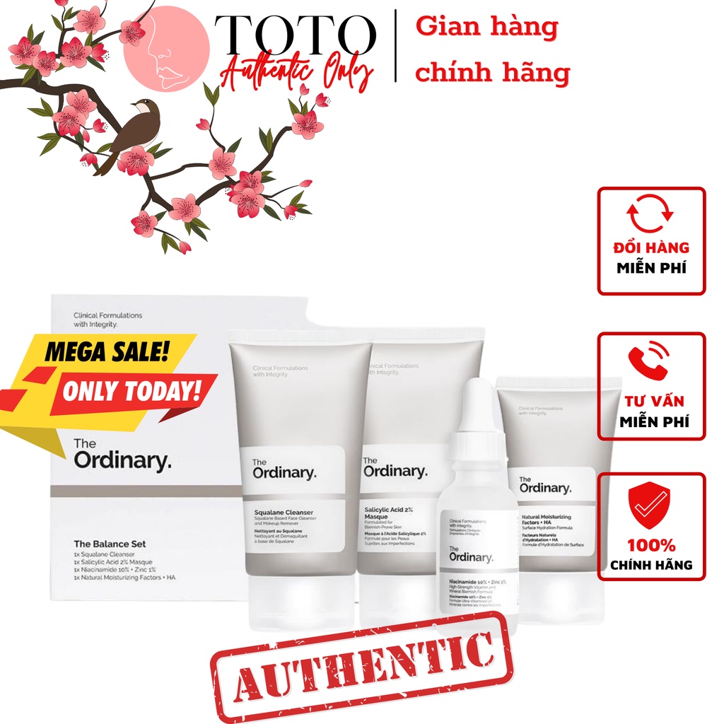 Bộ chăm sóc da The Ordinary The Balance Set, 4 Món TOTO SHOP
