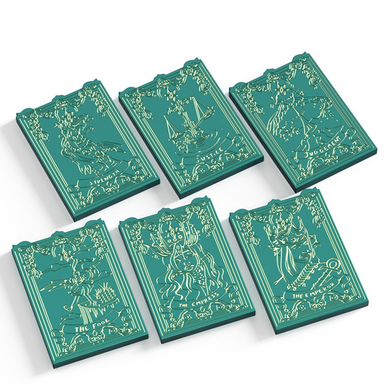 Set 6 Tấm / 24 Tấm Thẻ Taluo Bằng Nhựa Resin Làm Móc Khóa / Trang Sức