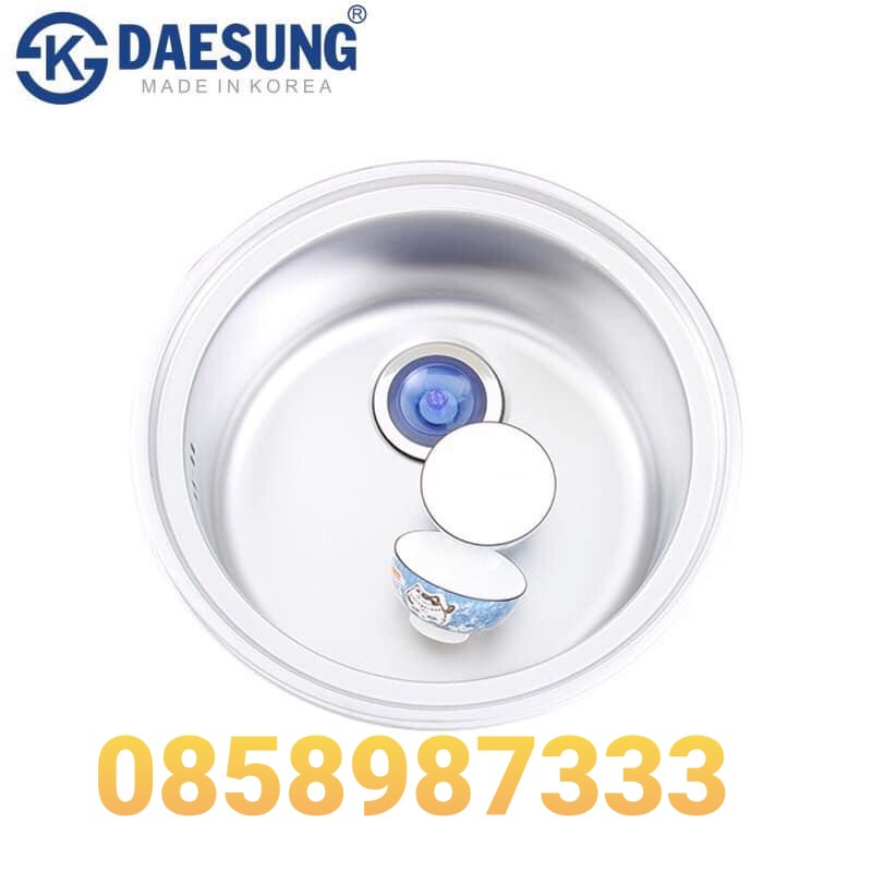 Chậu rửa chén Daesung DR 460 1 hộc hình tròn - nhập khẩu Hàn Quốc