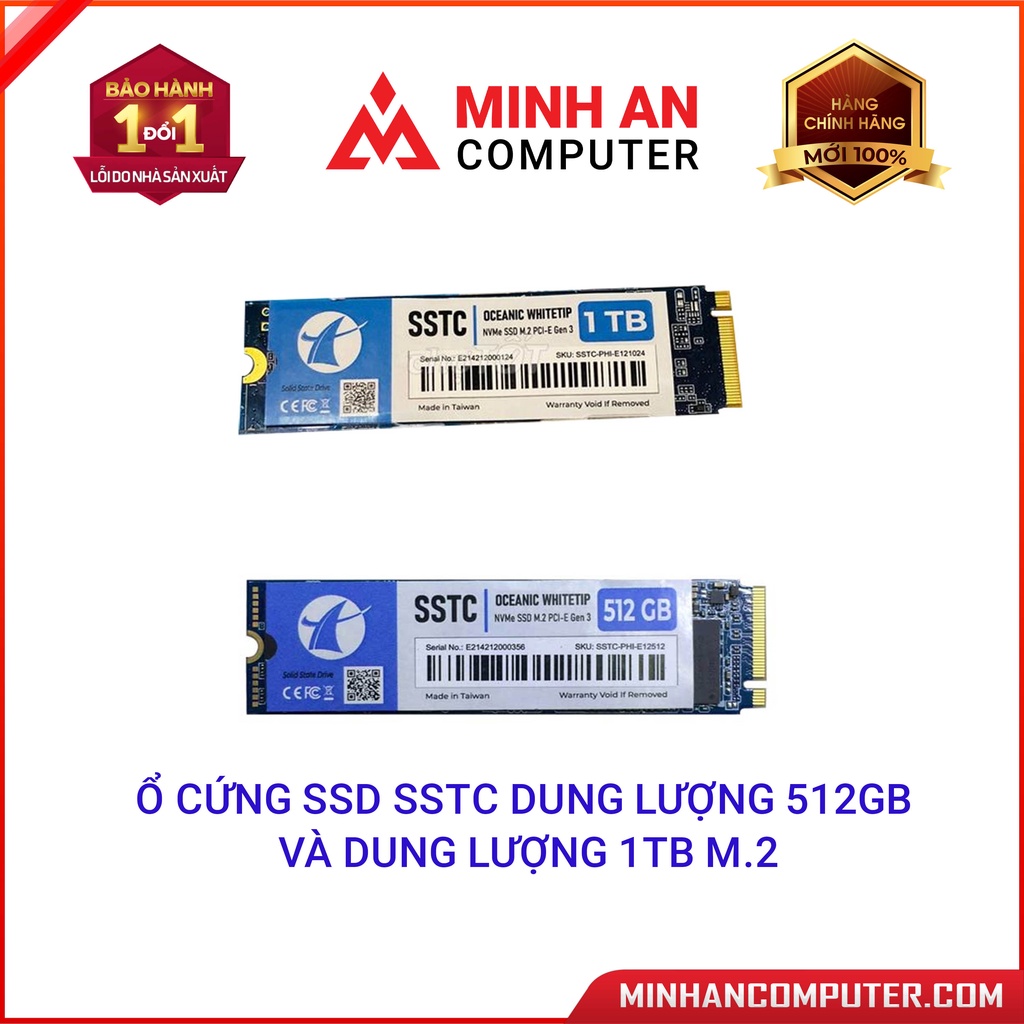 Ổ cứng SSD SSTC dung lượng 512GB và dung lượng 1TB M.2 - Hàng chính hãng