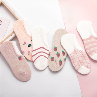 [COMBO 5 ĐÔI] Set tất nữ, vớ nữ, socks tất lười nữ đáng yêu cute Caramella