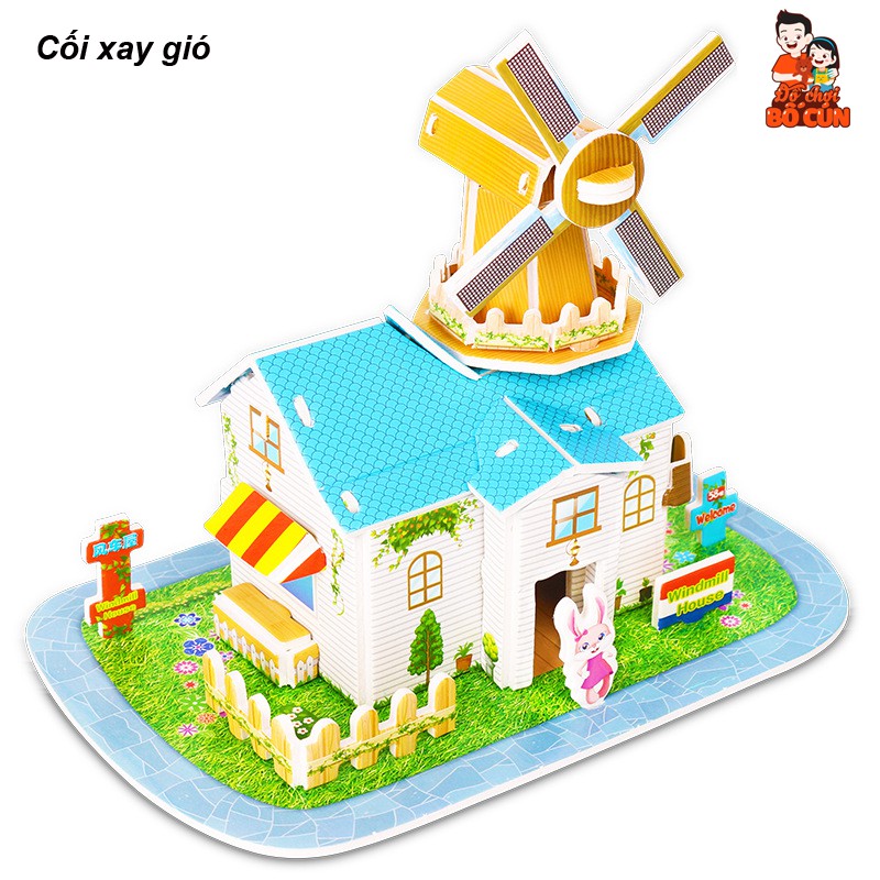 Đồ chơi ghép hình 3D ngôi nhà của bé