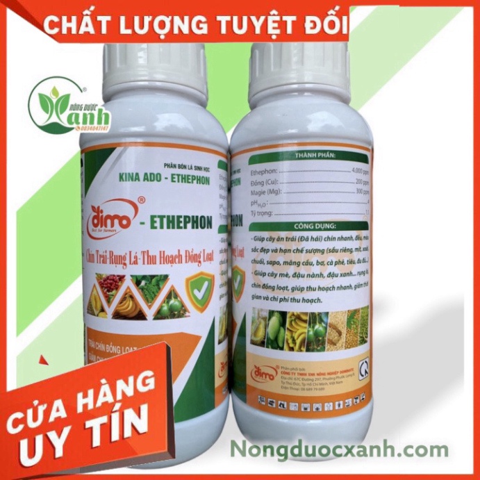 Phân sinh học DIMO ETHEPHON giúp chín trái đồng loạt và đẹp - Chai 500ml | Nông Dược Xanh - Quà hot - Nhà thuốc An Khang