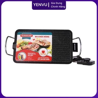 Bếp nướng điện Sunhouse,vỉ nướng điện sunhouse SHD4607 1500W lớp chống dính cao cấp,BH 12 tháng.