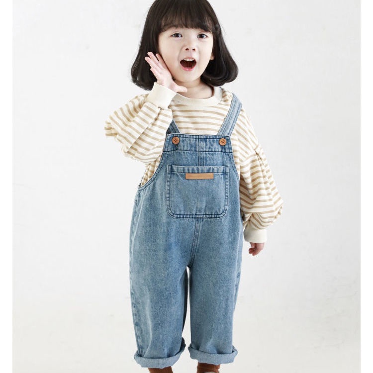 Hàng Mới Về Quần Yếm Denim Phong Cách Hàn Quốc Nhật Bản Nhật Bản Mới 2022 Cho Bé Gái