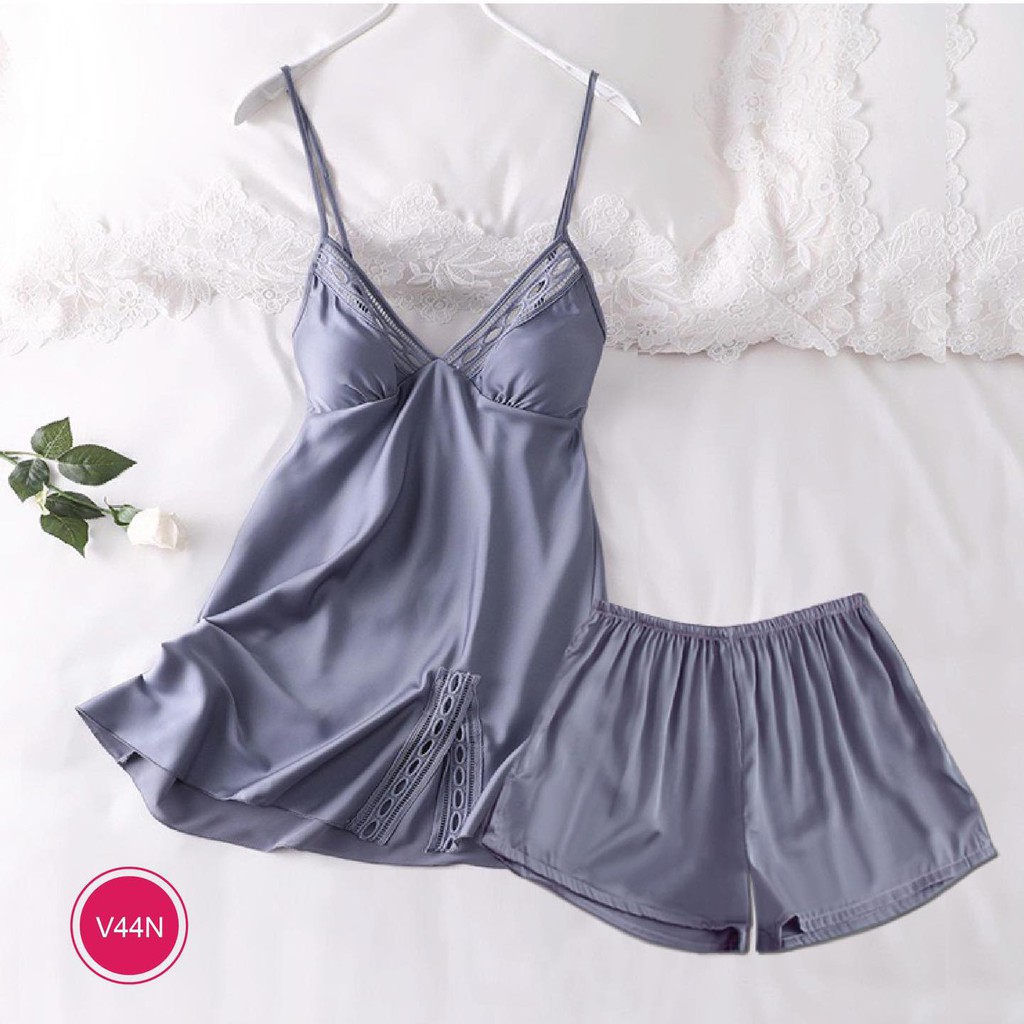 [SALE] Bộ đồ ngủ phi lụa cao cấp loại 1 hàng y hình BRAHY