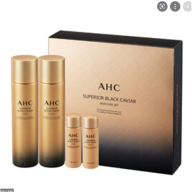 Set Dưỡng Da AHC Superior Black Caviar Skin Care 2 Piece Set 330ml