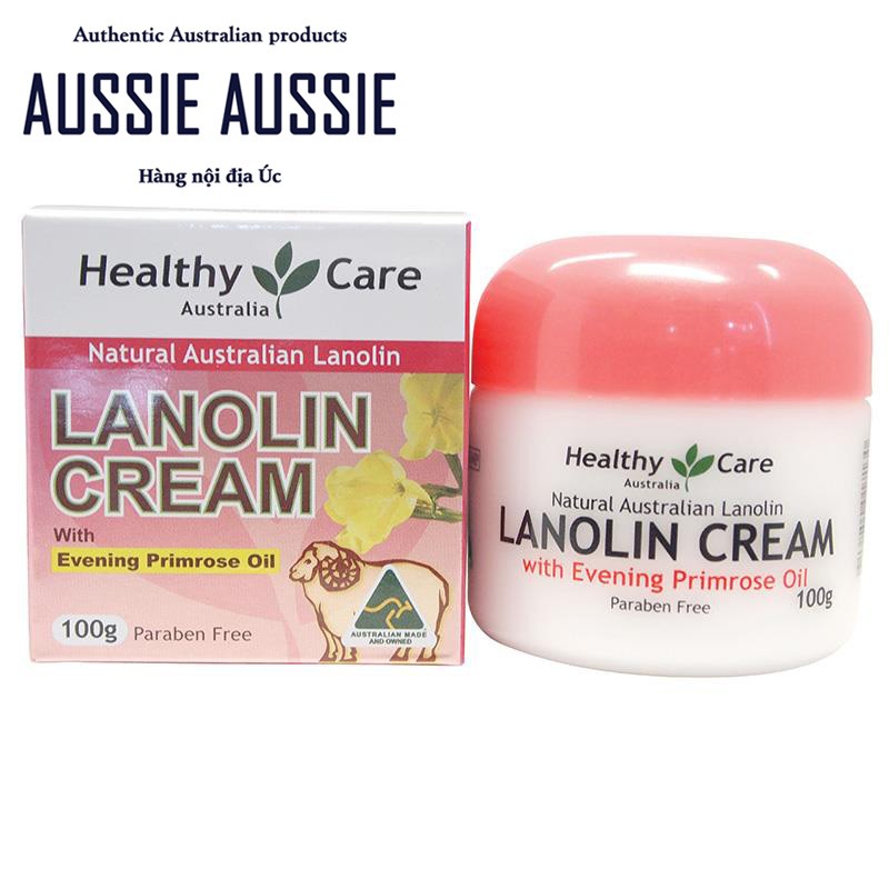 Kem dưỡng da nhau thai cừu mỡ cừu Healthy Care Lanolin Cream 30g 100g (các loại) aussie.vn