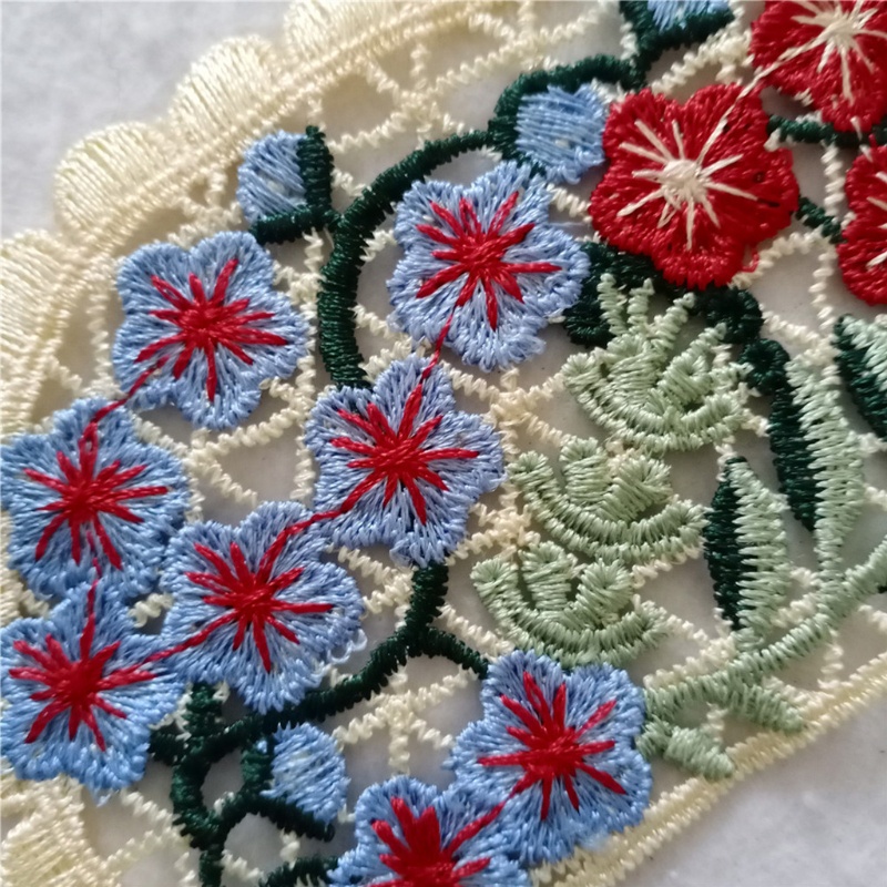 Cổ Áo Giả Thêu Ren Hoa Nhiều Màu Sắc Dùng Trang Trí Đầm Cô Dâu Diy